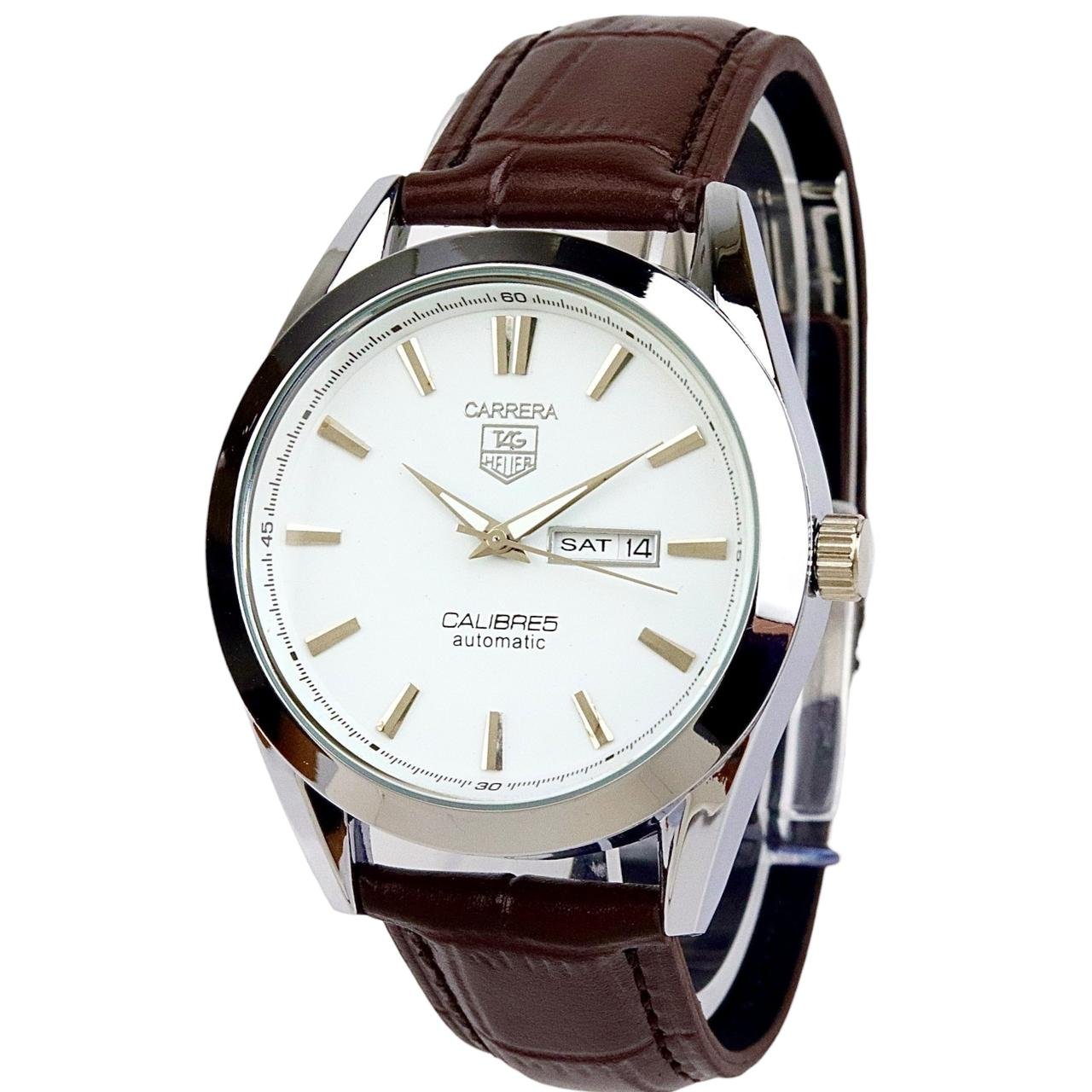 Tag Heuer Carrera - Master Lock Brown Strap Leather Watch